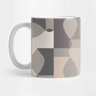 Mid Century Modern Geometric - Cafe Au Lait Mug